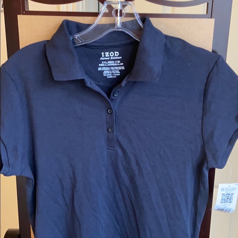NWT Girls plus Izod Navy Polo XXL 18